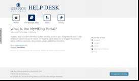 
							         What is the MyViking Portal? - Grayson College								  
							    