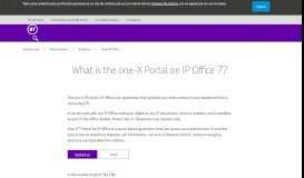 
							         What is the one-X Portal on IP Office 7? | BT Business								  
							    