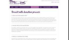
							         What is the Process for Donating Breast Milk? - Tiny Treasures Milk Bank								  
							    