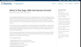 
							         What Is The Sage CRM Self-Service Portal? - Ignite								  
							    