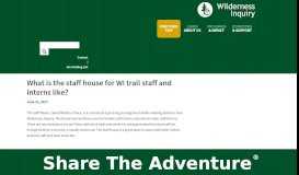
							         What is the staff house for WI trail staff and interns ... - Wilderness Inquiry								  
							    