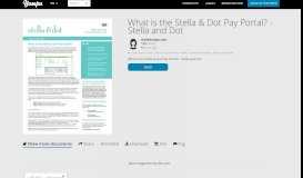 
							         What is the Stella & Dot Pay Portal? - Stella and Dot - Yumpu								  
							    