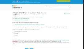 
							         What Is The URL For Outlook Web Access (OWA)? - Intermedia ...								  
							    