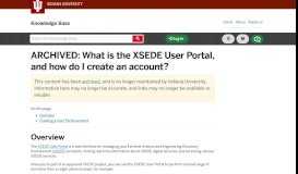 
							         What is the XSEDE User Portal, and how do I create an account?								  
							    