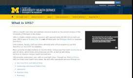 
							         What is UHS? | University Health Service								  
							    