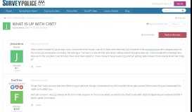 
							         What is up with CINT? - Archive - SurveyPolice Forum								  
							    
