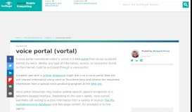
							         What is voice portal (vortal)? - Definition from WhatIs.com								  
							    