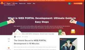 
							         What Is WEB PORTAL Development: Ultimate Guide in Easy Steps								  
							    