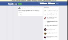 
							         What is your patient portal name? - Nelda Smith Hoffmeyer | Facebook								  
							    