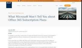 
							         What Microsoft Won't Tell You about Office 365 Subscription Plans								  
							    