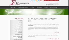 
							         What Our Candidates Say about DPP | DP Professionals								  
							    