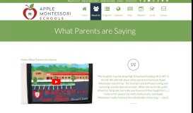 
							         What Parents are Saying - Apple Montessori Schools								  
							    