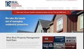 
							         What Real Property Management Gold in Southern Maryland Does								  
							    