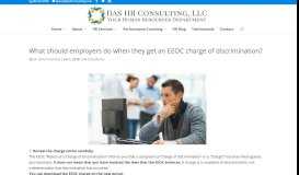
							         What should employers do when they get an EEOC charge of ...								  
							    