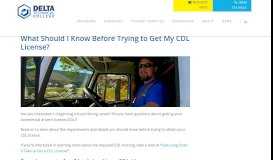 
							         What Should I Know Before Trying to Get My CDL License? - Delta ...								  
							    