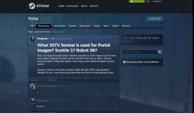 
							         What SSTV format is used for Portal images? Scottie 1? Robot 36 ...								  
							    