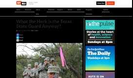 
							         What the Heck is the Texas State Guard Anyway? | KUT								  
							    