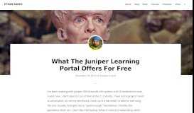 
							         What The Juniper Learning Portal Offers For Free – Ethan Banks								  
							    