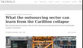 
							         What the outsourcing sector can learn from the Carillion collapse ...								  
							    
