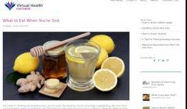 
							         What to Eat When You're Sick – Virtual Health Partners								  
							    