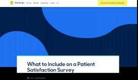 
							         What to Include on a Patient Satisfaction Survey - The Script - Zocdoc								  
							    