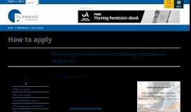 
							         What to submit | How to apply | Planning Portal								  
							    