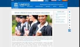 
							         What UNESCO does in higher education								  
							    