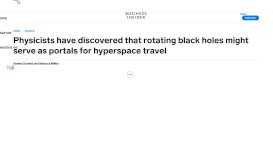 
							         What would happen if you traveled through a black hole - Business ...								  
							    