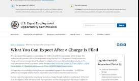 
							         What You Can Expect After a Charge is Filed - EEOC								  
							    