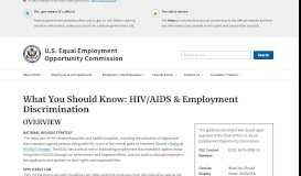 
							         What You Should Know About HIV/AIDS & Employment Discrimination								  
							    