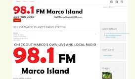 
							         WHATS HAPPENING ON MARCO - 98.1 FM - Marco Island								  
							    