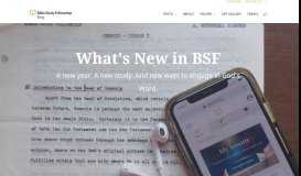 
							         What's New at BSF | BSF Blog								  
							    