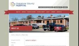 
							         What's New | Cheyenne County Hospital								  
							    