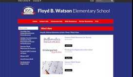 
							         What's New - Floyd B. Watson Elementary School								  
							    