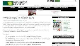 
							         What's new in health care in New Hampshire - NH Business Review								  
							    