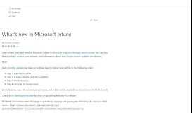 
							         What's new in Microsoft Intune - Azure | Microsoft Docs								  
							    