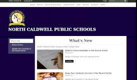 
							         What's New - North Caldwell Public Schools								  
							    