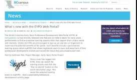 
							         What's new with the EYPD Web Portal? – BCcampus								  
							    