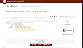 
							         What's New with the Indiana Spatial Data Portal? - Events, Room ...								  
							    