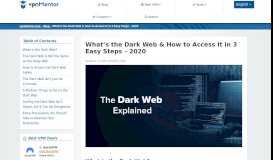 
							         What's the Dark Web & How to Access It in 3 Easy Steps-2019								  
							    