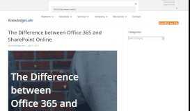 
							         What's the Difference between Office 365 and SharePoint Online								  
							    