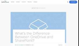 
							         What's the Difference Between OneDrive and SharePoint? - BetterCloud								  
							    