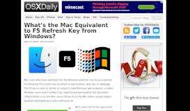 
							         What's the Mac Equivalent to F5 Refresh Key from Windows? - OSXDaily								  
							    