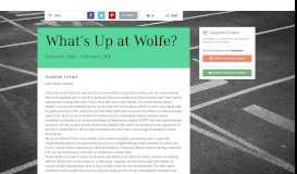
							         What's Up at Wolfe? | Smore Newsletters								  
							    