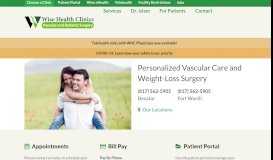 
							         WHC Vascular and Bariatric Surgery - Wise Health Clinics								  
							    