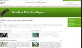 
							         Wheatbelt Education Region - The Department of Education								  
							    