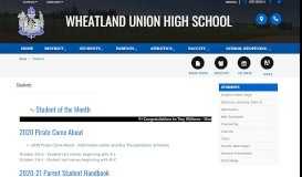 
							         Wheatland Union High School - Students								  
							    