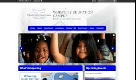 
							         Wheatley Education Campus: Home - DCPS								  
							    