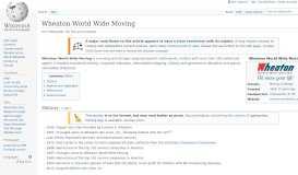 
							         Wheaton World Wide Moving - Wikipedia								  
							    