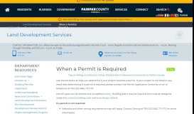 
							         When a Permit is Required | Land Development ... - Fairfax County								  
							    
